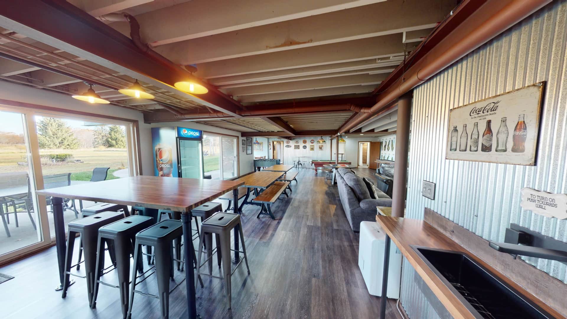 Game and gathering room at Solitude Inn on the Green