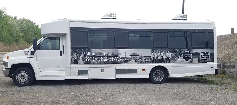 Solitude Links wedding and event shuttle bus